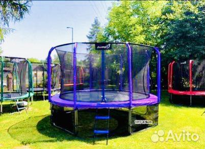 Батут с защитной сеткой детский