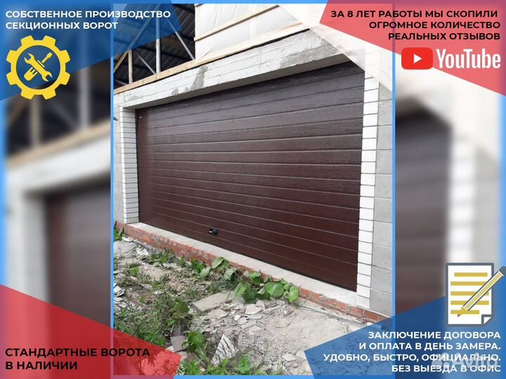 Автоматические секционные гаражные ворота