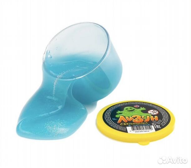 Лизун слайм игрушка, светится в темноте