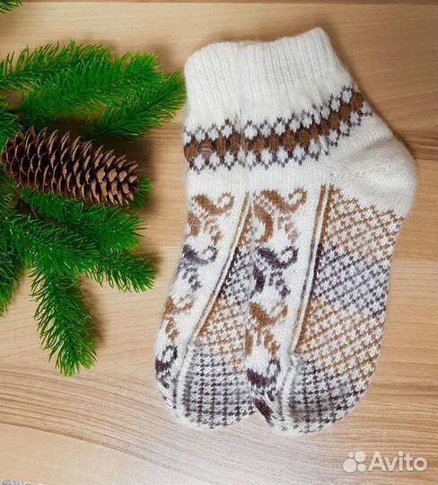 Носки женские пуховые Следки пуховые вязаные