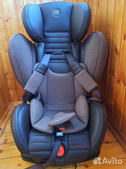 Автокресло Нappy baby Mustang кожаное