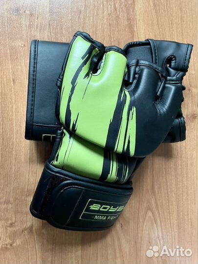 Перчатки мма BoyBo Stain BGM311, Флекс, зеленый, L