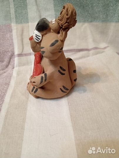 Статуэтка тигр глина 7 на 12 см