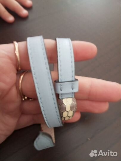 Браслет кожаный Bvlgari