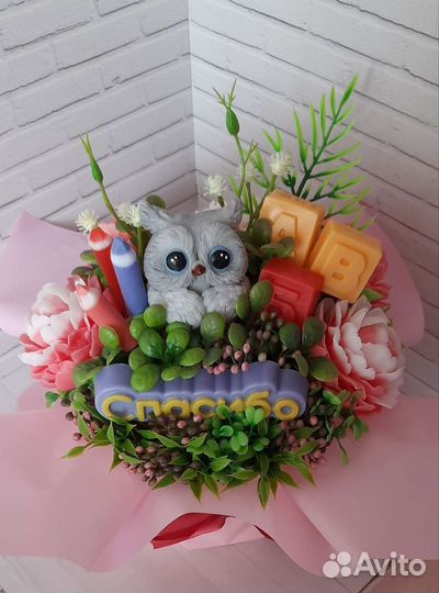 Букет из мыльных цветов