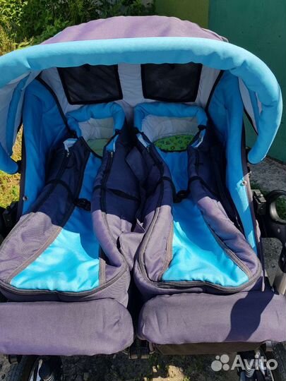 Прогулочная коляска для двойни бу