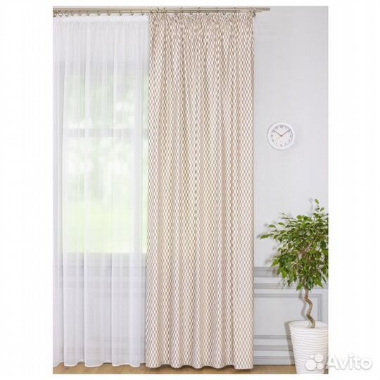 Штора портьерная на шт.ленте pikamo бархат 200x280