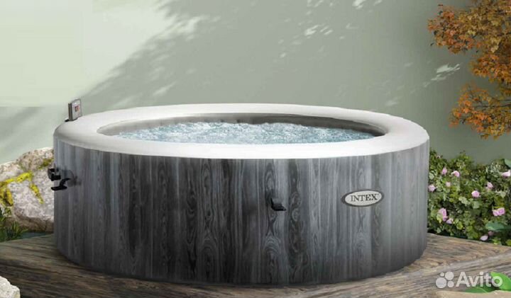Бассейн 196 x 71 см, Intex PureSpa Greywood Deluxe