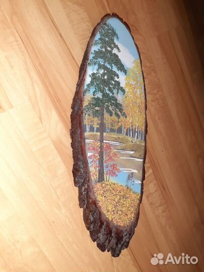 Картина на спиле дерева