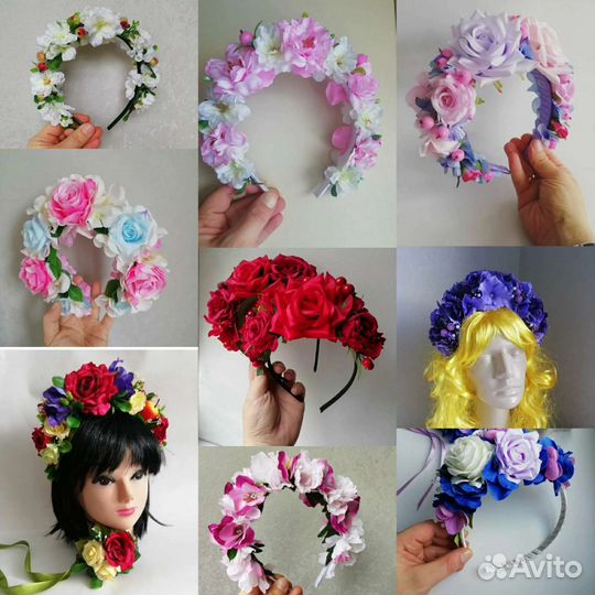 Ободоки с цветами