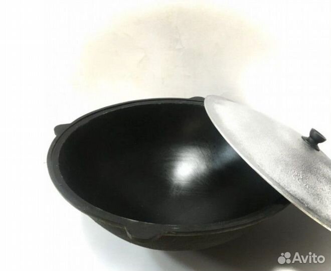 Казан чугунный узбекский 3,5 литра обожженный