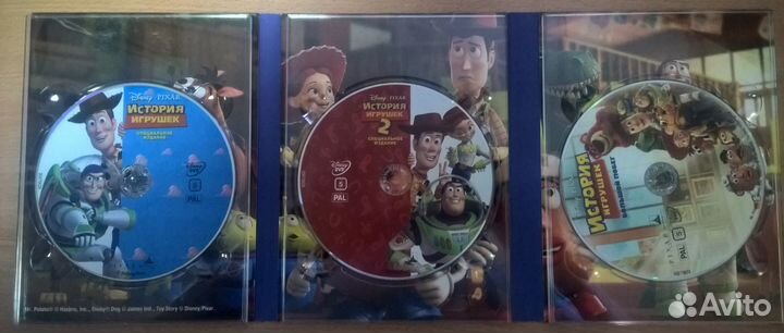 История игрушек. Трилогия. На DVD дисках