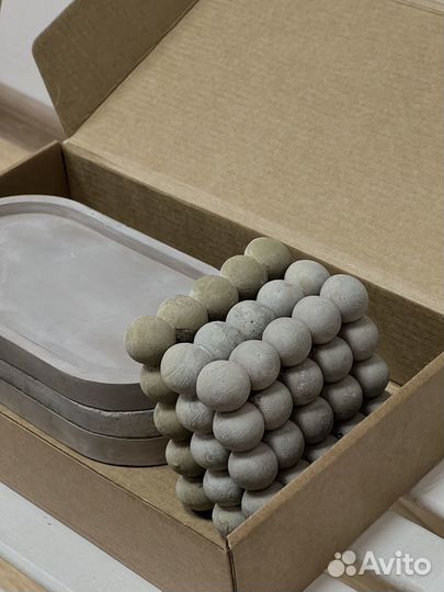 Поднос из цемента