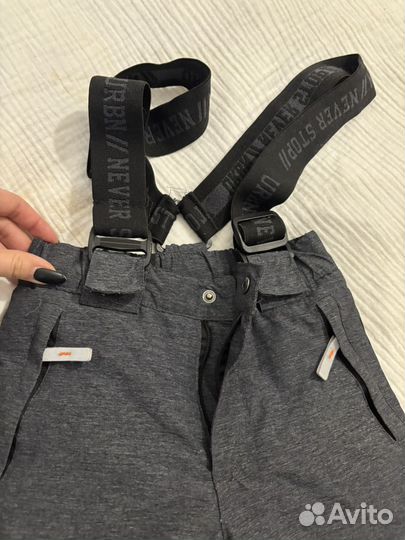 Зимние брюки детские С подтяжками 104