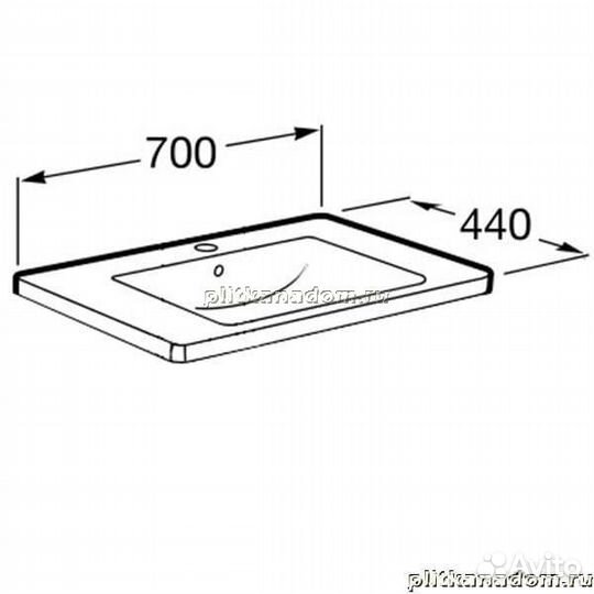 Roca Gap 327471000 раковина для модуля 70х44