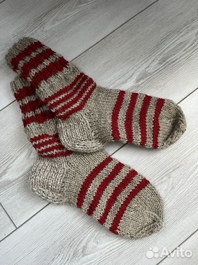 Носки ручной вязки шерстяные