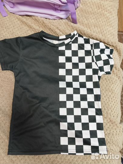 Футболка шахматый принт 54 56