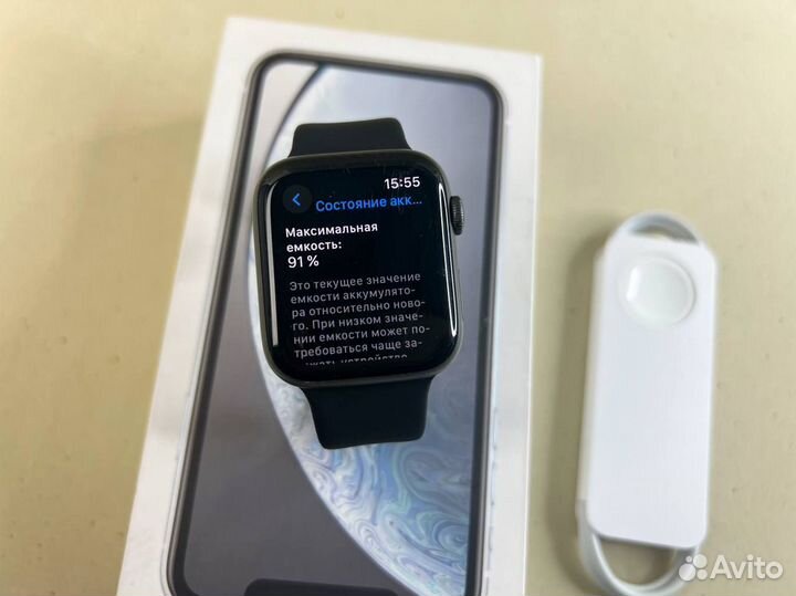 Часы apple watch 4 44 mm акб 91