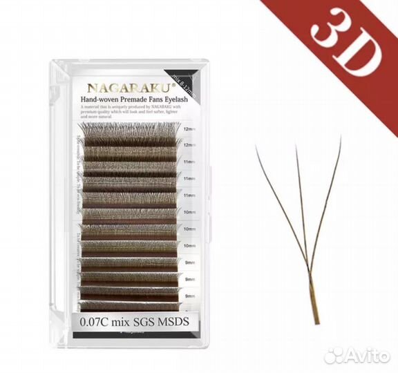 Ресницы nagaraku / пучки / lovely / нагараки
