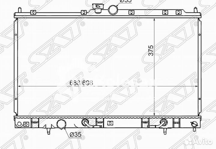 Радиатор mitsubishi lancer cedia 1.5/2.0 00-03/ la