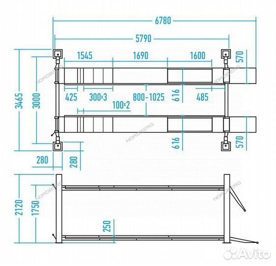 Подъемник nordberg 4450JG/JB