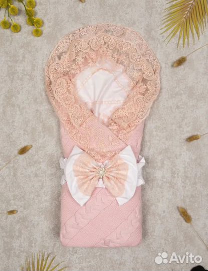 Конверт вязаный на выписку комплект