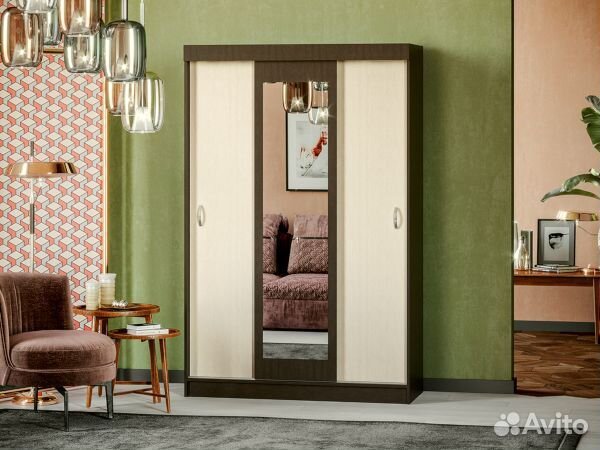 Шкаф-купе с зеркалом Бася