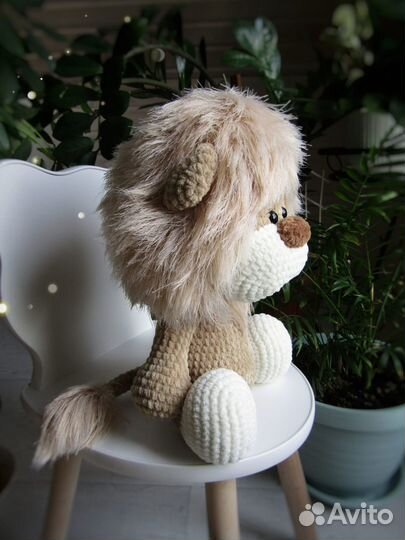 Лëва Вязаный. Ручная работа. Лев игрушка