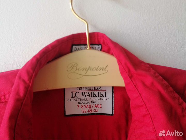 Одежда для мальчика пакетом.Рубашка красная клетка