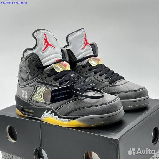 Кроссовки Nike Air Jordan 5 Retro Off-White (Арт.36951)