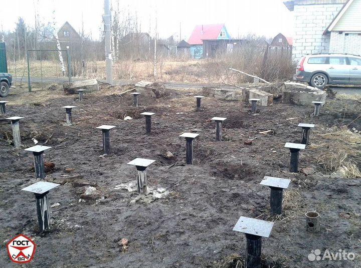 Сваи винтовые для фундамента. Монтаж 1-2 дня