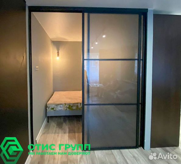 Раздвижные стеклянные перегородки