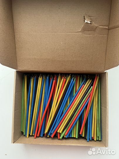 Свечи цветные восковые 250 шт