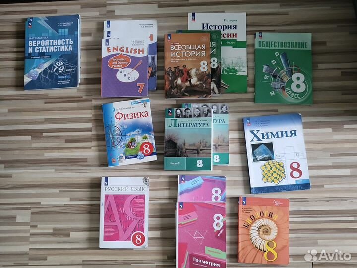Учебники за 8 класс
