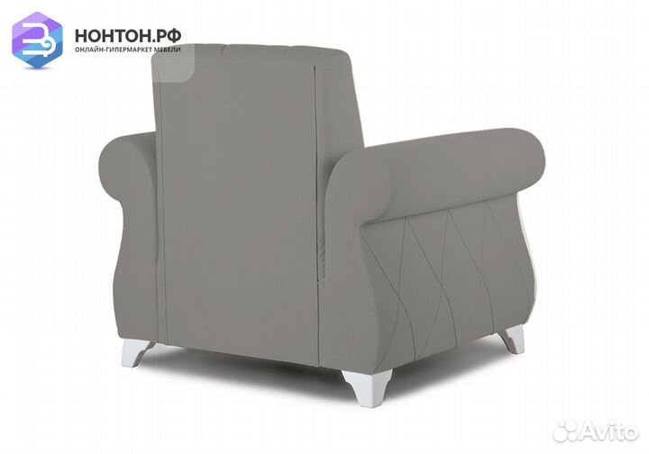 Кресло Роуз серо-бежевое