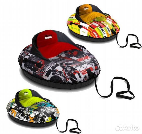 Тюбинг Ника Машинки со Спинкой 104см Много