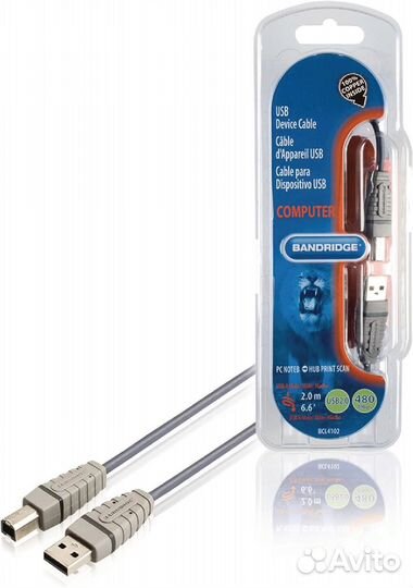 USB AM/BM кабель 2.0 метра BCL4102
