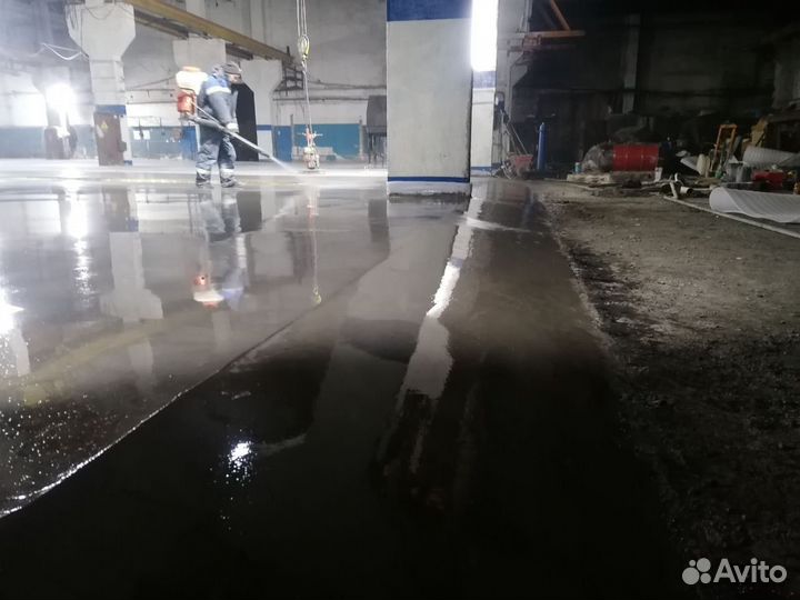 Бетонные полы с топингом