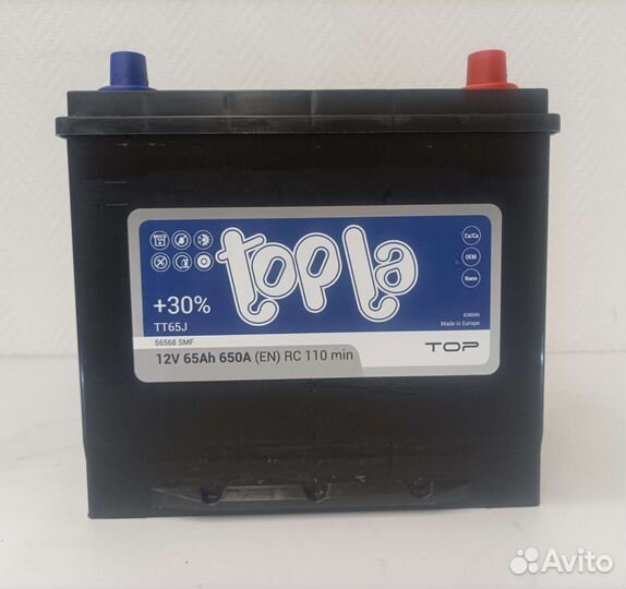 Topla Top 65 А/ч 650A Asia. Магазин. Гарантия