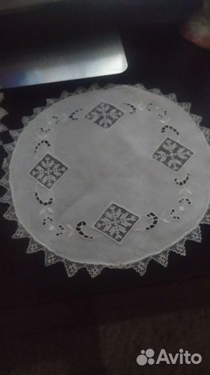 Старинный текстиль скатерть и салфетки