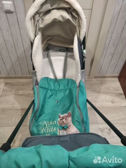 Детские санки коляска с колесами