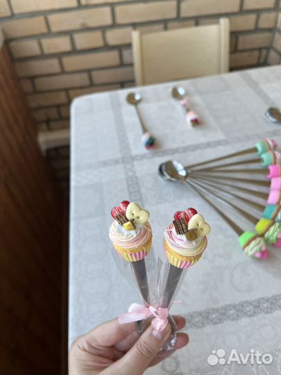 Ложка с декором из полимерной глины / набор