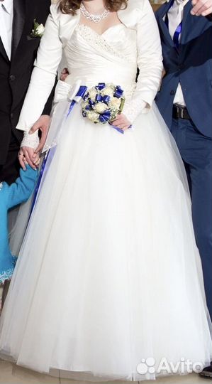 Свадебное платье нежное цвет 42-48рр