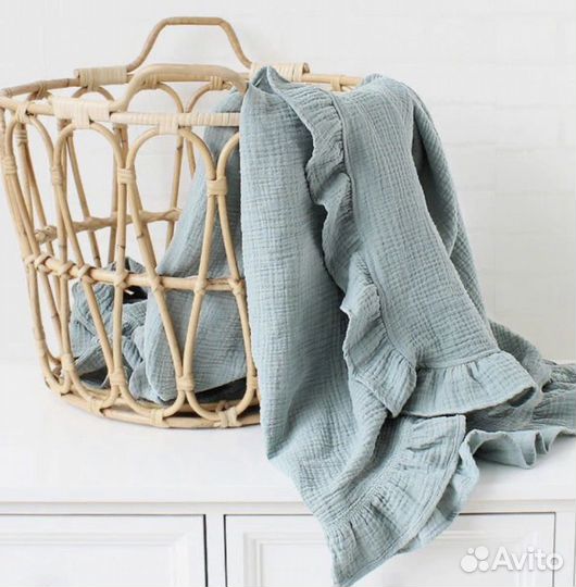 Муслиновый плед новый