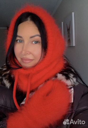 Капор-капюшон из ангоры