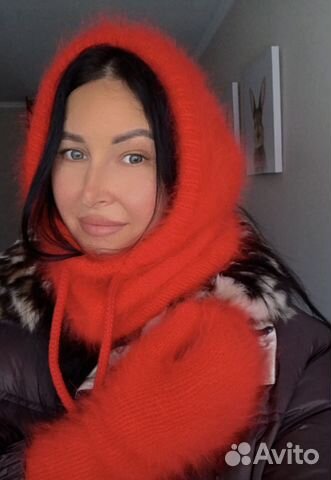 Капор-капюшон из ангоры