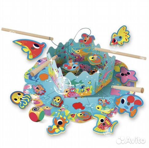 Детская развивающая игра - Весёлая рыбалка 4 в 1