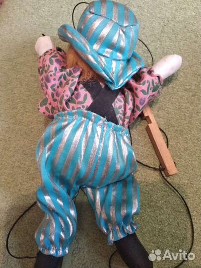 Кукла марионетка клоун