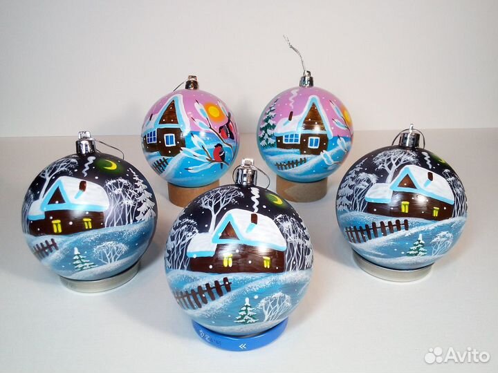 Ёлочные шары, ручная роспись