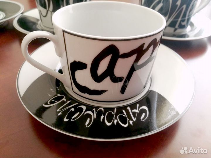 Кофейный набор (чашки и блюдца), 10 предметов